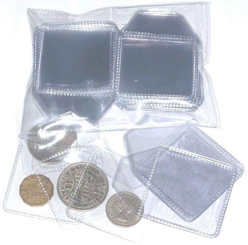 envelope plástico para moedas