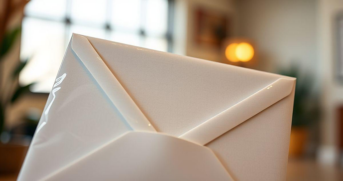 Envelope de plástico para convite: proteção e estilo