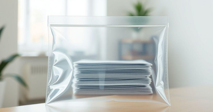 Envelope plástico adesivo ideal para proteção e organização de documentos