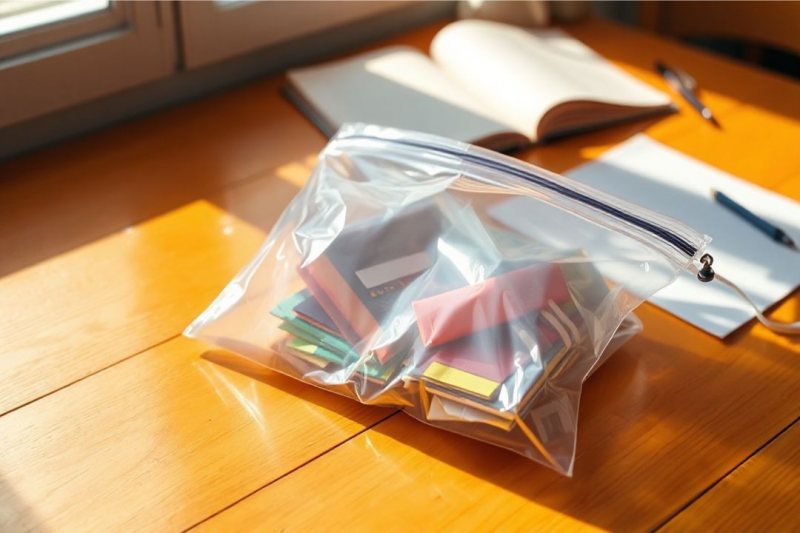 Envelope de plástico com zíper: Praticidade e Organização